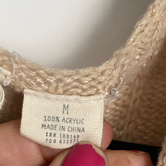 Camel colored cropped sweater - Picture 3 of 5